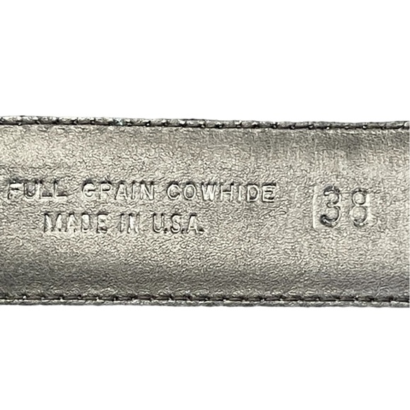 🔥🖤NWT Hunt Club size 38 black leather belt & brass buckle. Soft! Made in USA - Picture 4 of 7